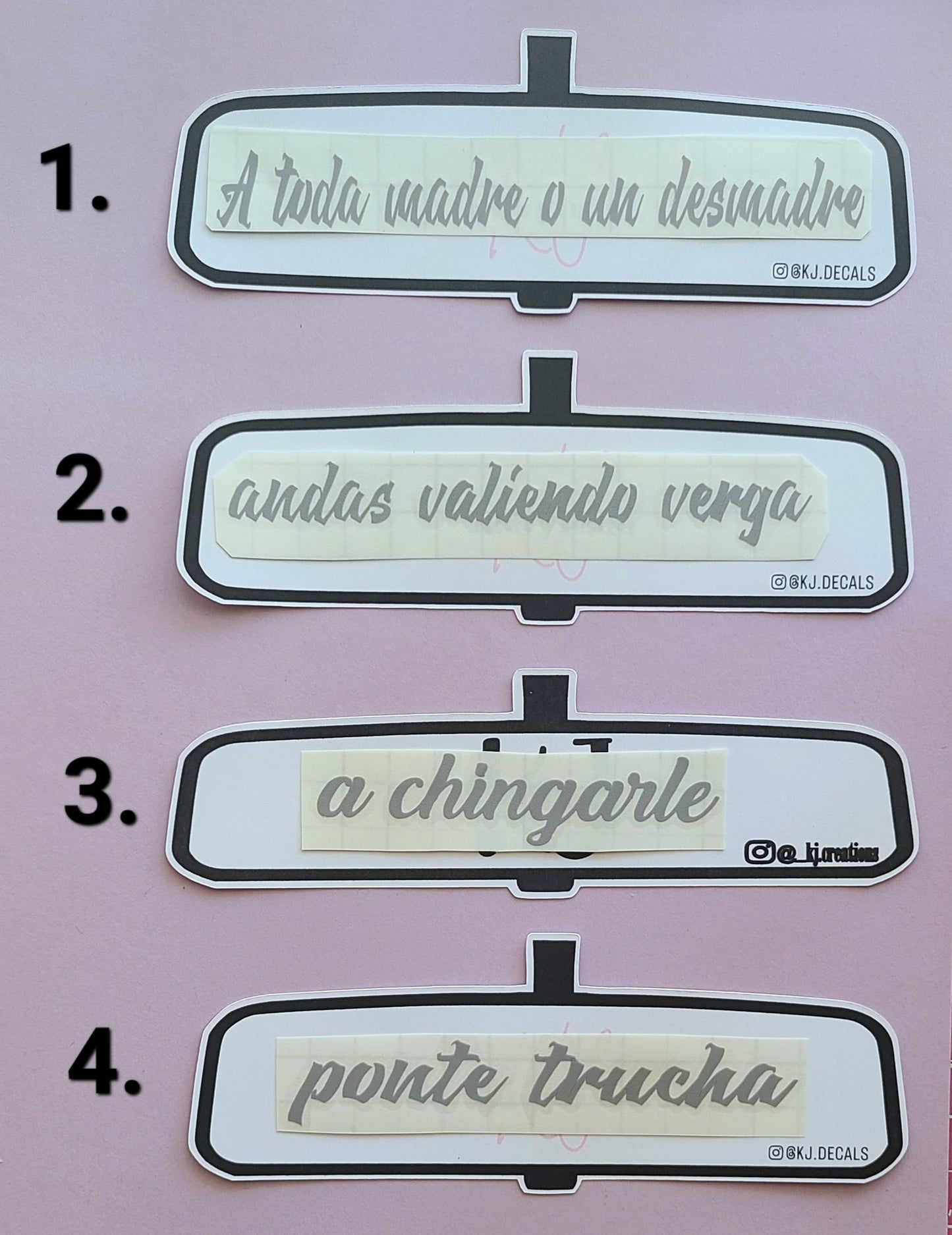 Car Mirror Decals
