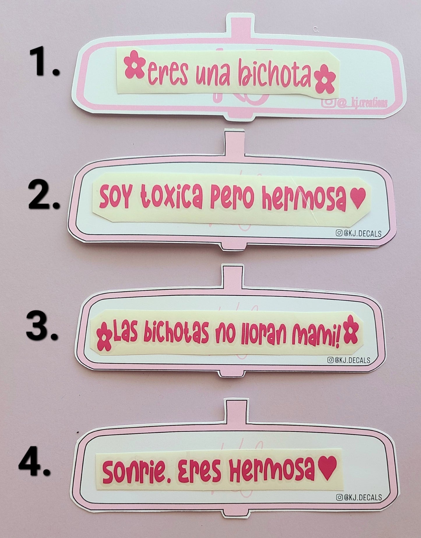 Car Mirror Decals