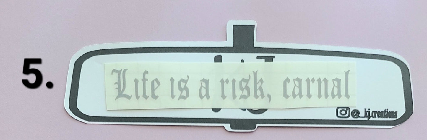 Car Mirror Decals