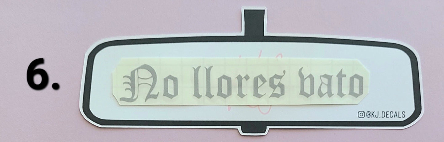 Car Mirror Decals