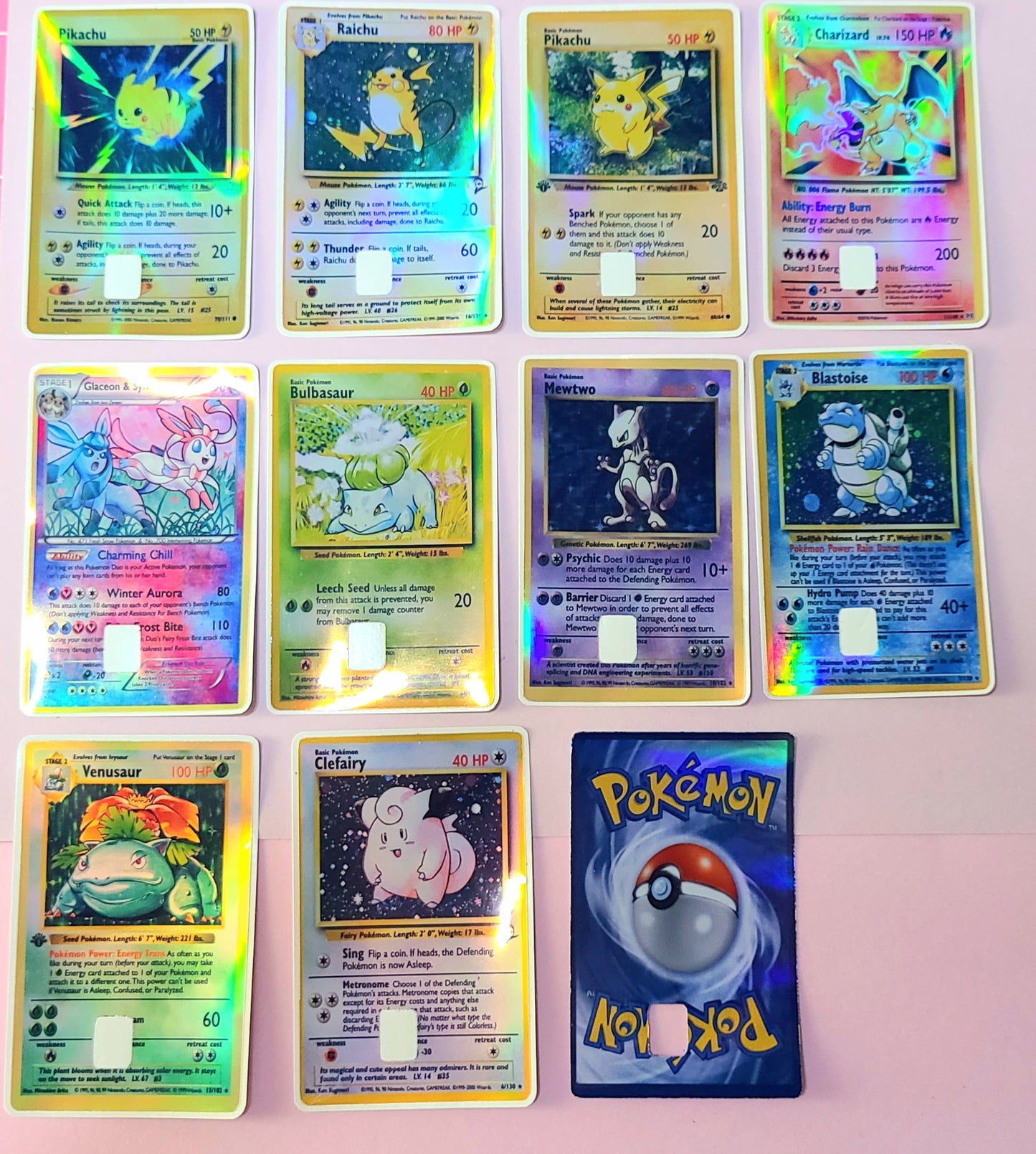 Holographic Pokemon Card Skins