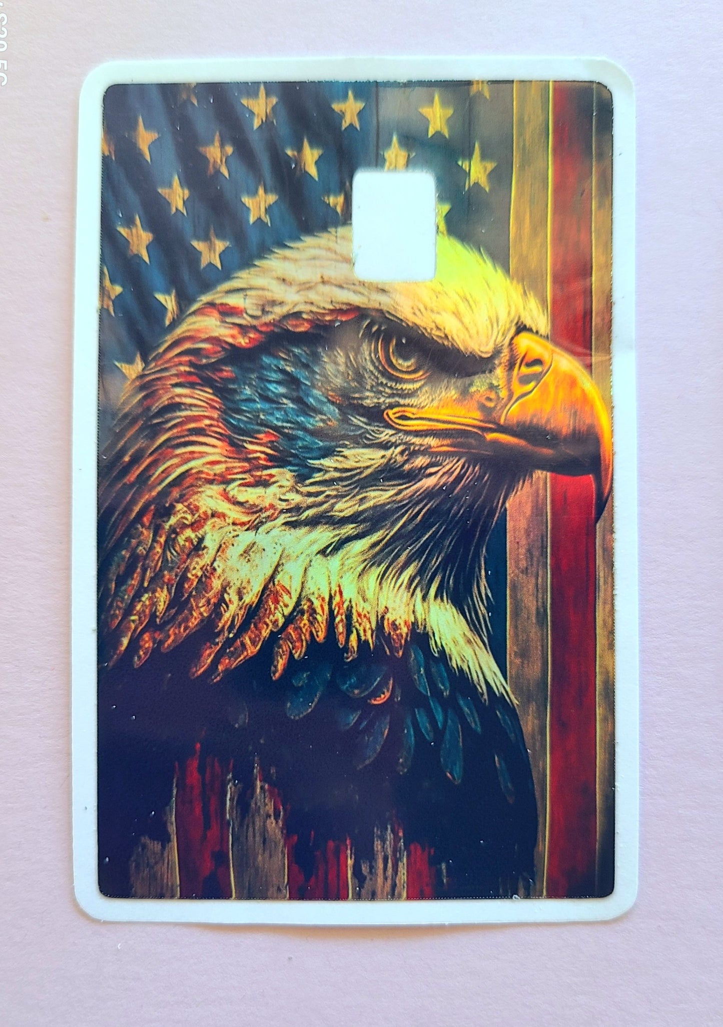 Holographic Patriotic Eagles Card Skins