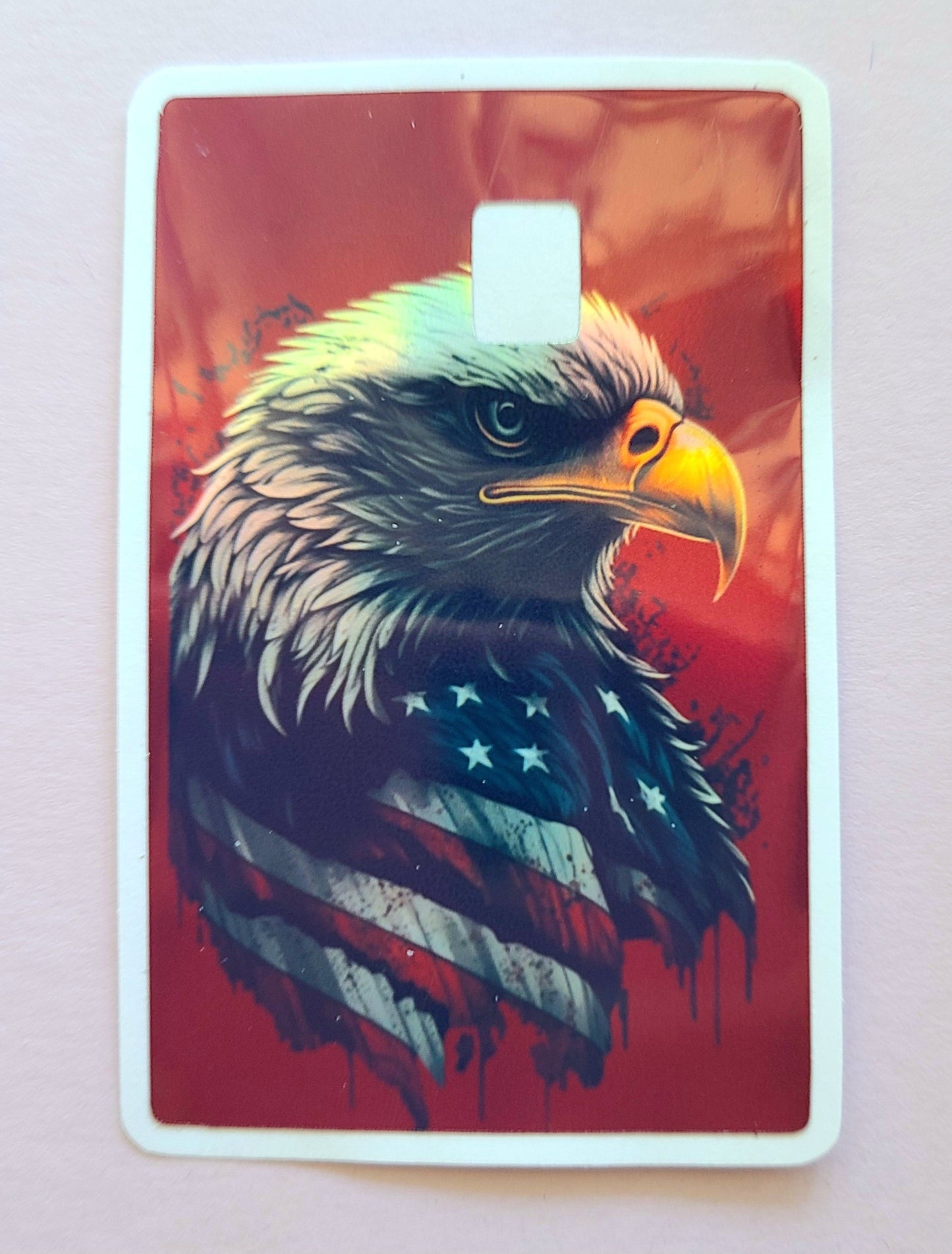 Holographic Patriotic Eagles Card Skins