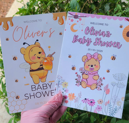 Winnie Pooh Baby Shower Invitation