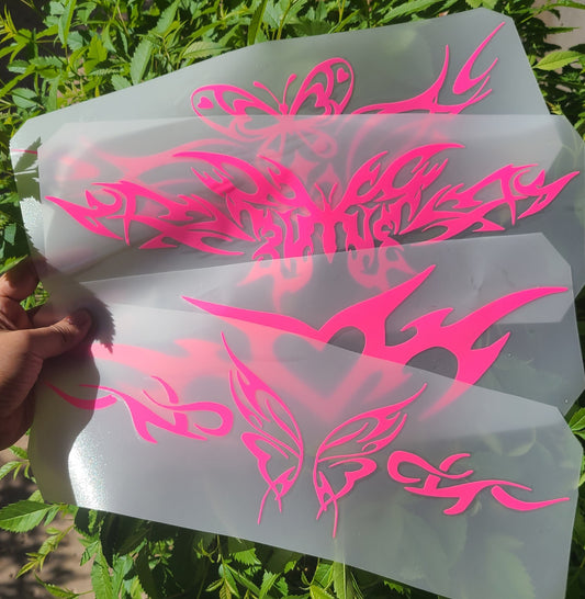HOT PINK Y2K Car Decals