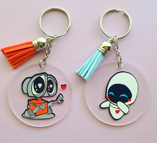 Wall-e and Eve Keychains