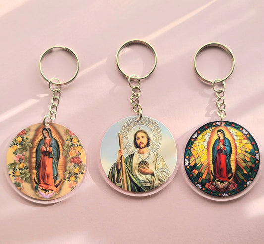 San Judas/Virgencita Keychains