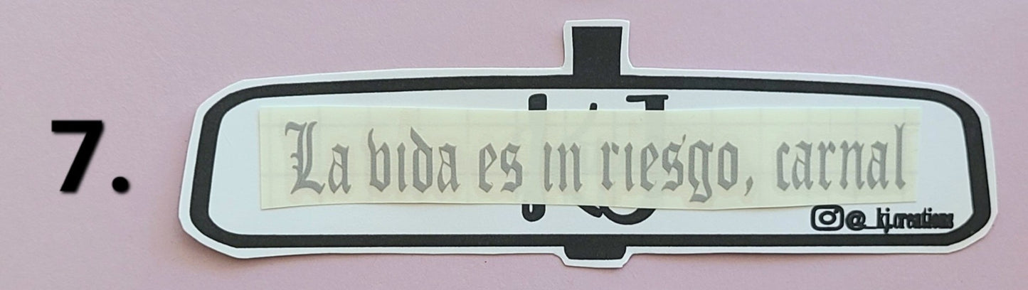 Car Mirror Decals