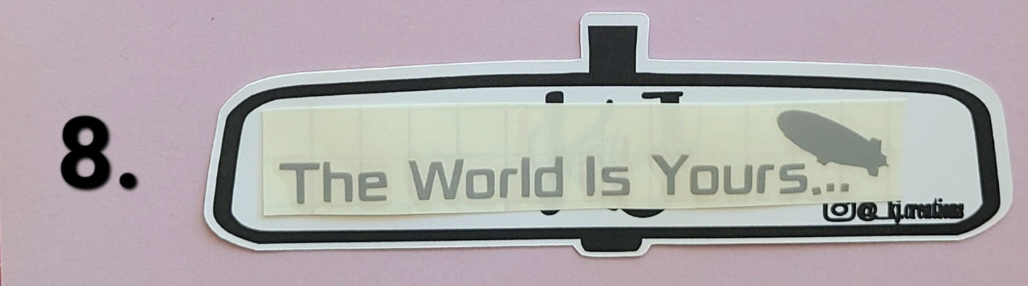 Car Mirror Decals