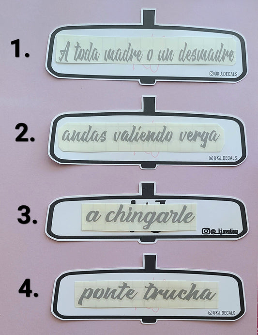 Car Mirror Decals