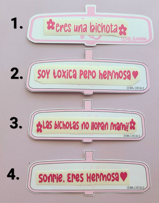 Car Mirror Decals