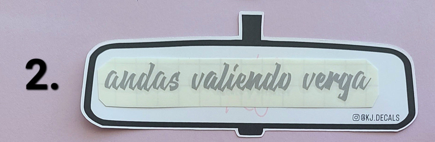 Car Mirror Decals