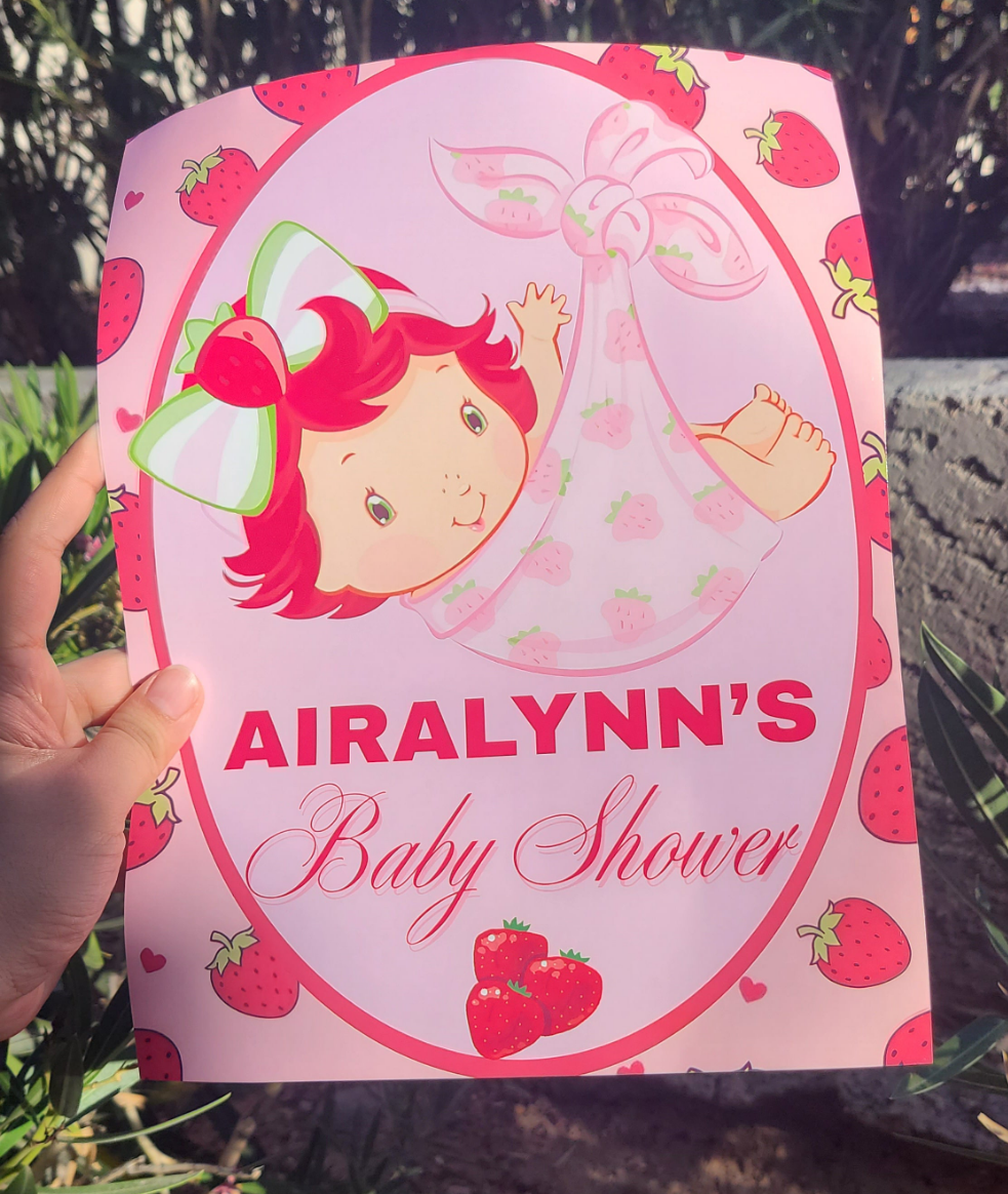 Strawberry Shortcake Baby Shower Stickers