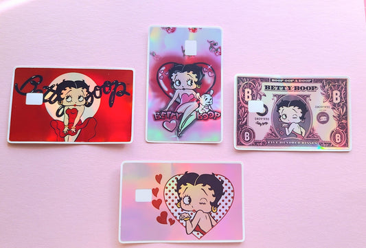 Holographic Betty Boop Card Skins