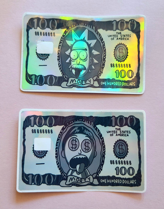 Holographic Rick and Morty Card Skins