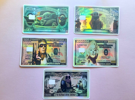 Holographic Money Designs Card Skins