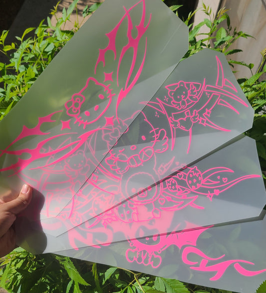 HOT PINK Sanrio Car Decals